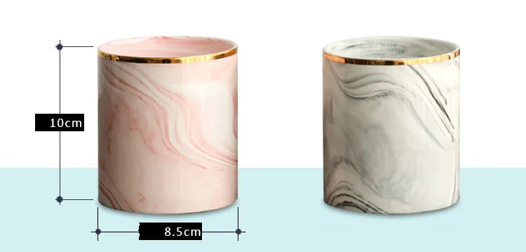 Cosmetics Makeup Brushes Storage Box Cylindrical Case Storage Lipstick Brush Pen Holder Organizer Ceramic Pen Storage