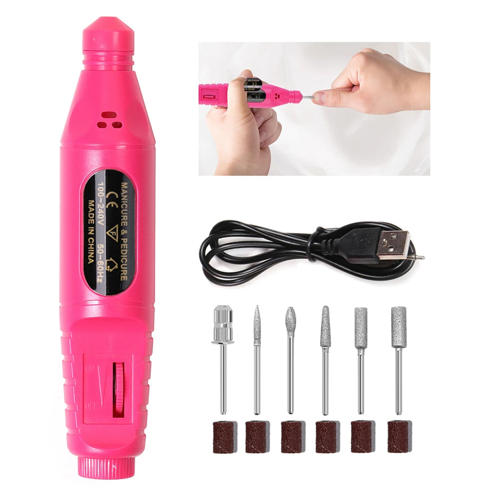 Professional Electric Nail Drills Kit Remove Polisher Manicure Portable Nail File Nail Drill Equipment Pen Tools Machine