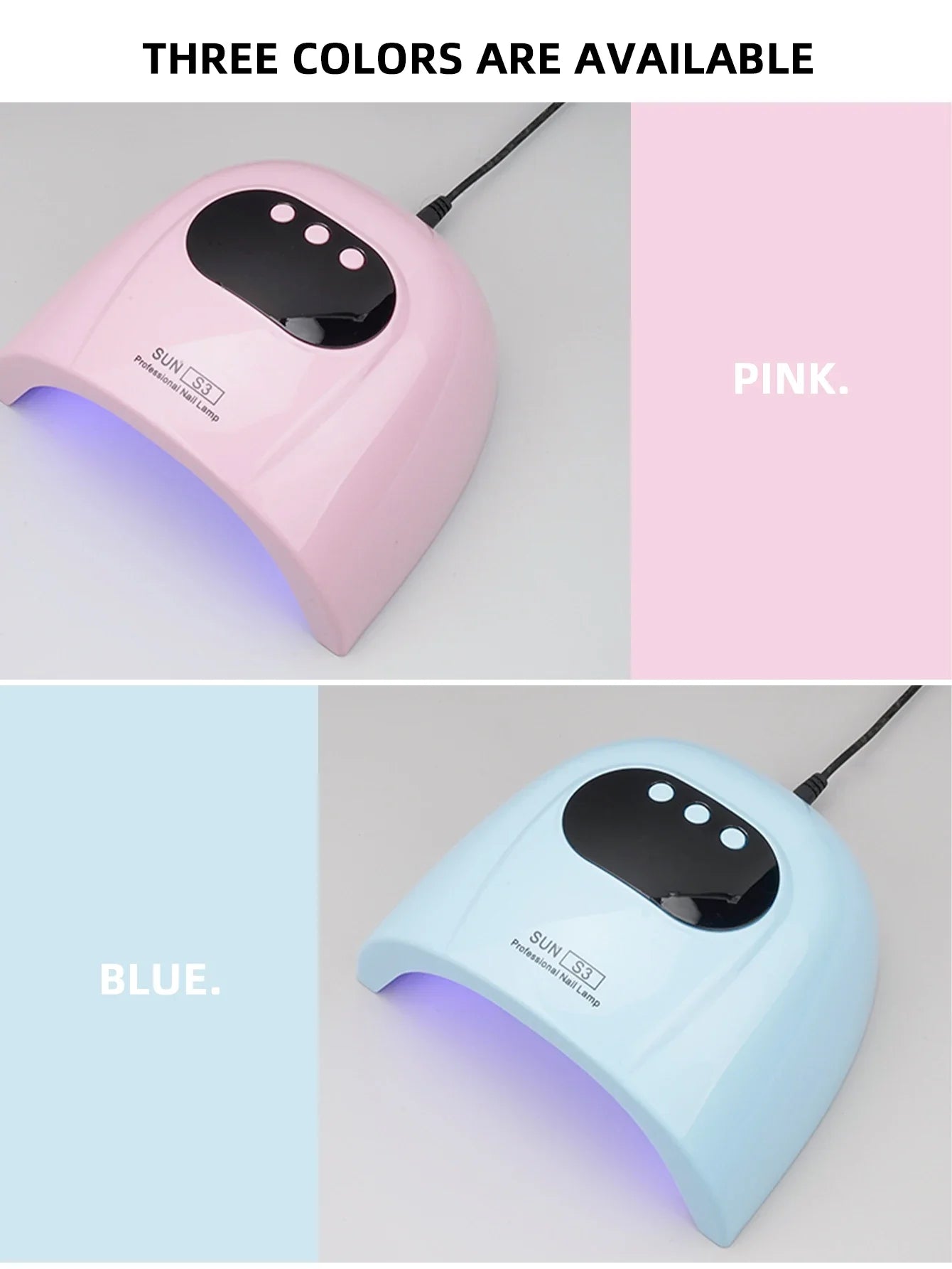 Secador de uñas de Gel con 3 Ajustes de temporizador, lámpara de manicura profesional UV, 24 LED, 88W