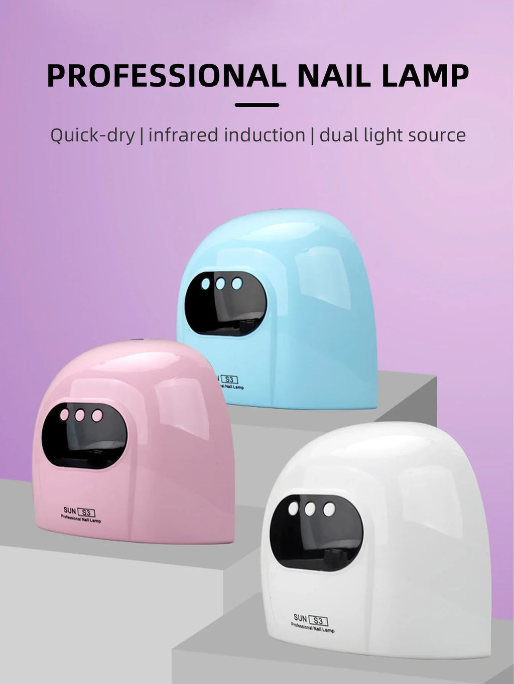 Secador de uñas de Gel con 3 Ajustes de temporizador, lámpara de manicura profesional UV, 24 LED, 88W