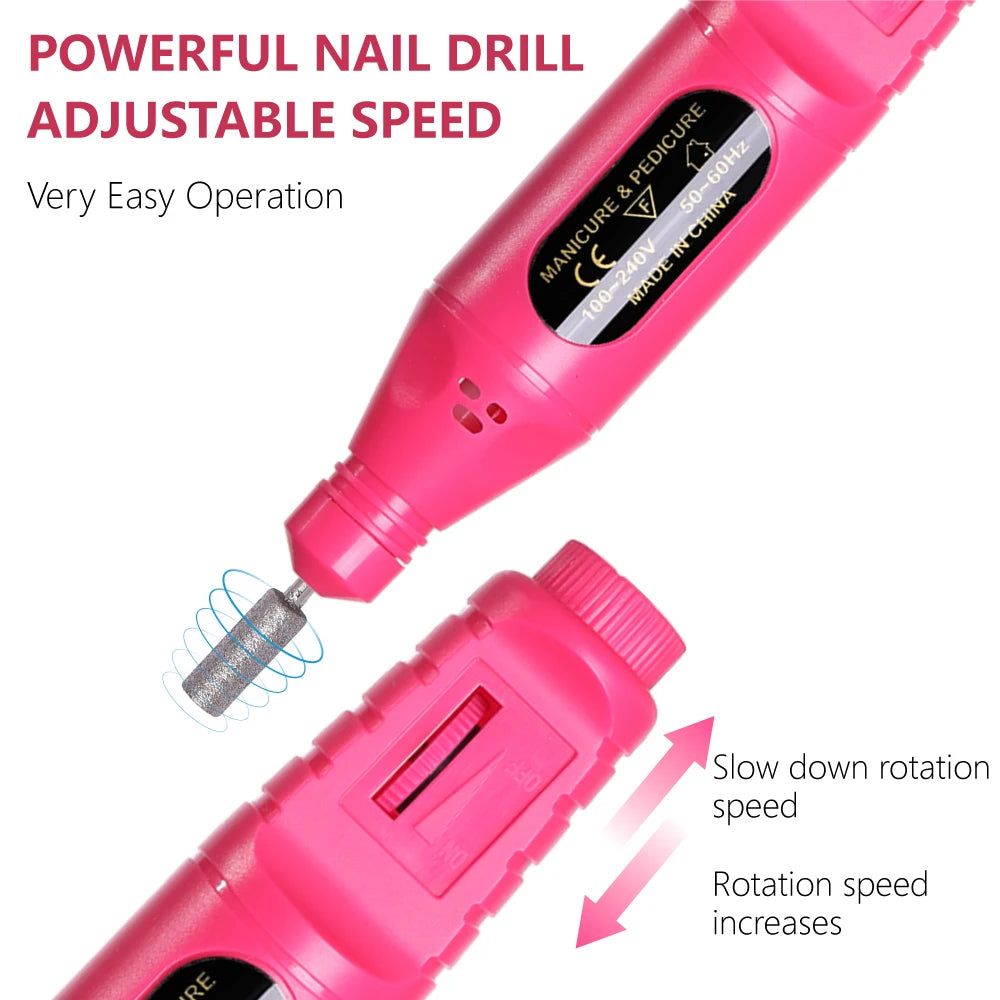 Professional Electric Nail Drills Kit Remove Polisher Manicure Portable Nail File Nail Drill Equipment Pen Tools Machine