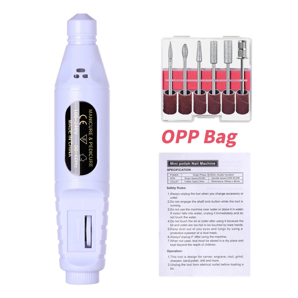 20,000 RPM Electric Nail Drill Kit