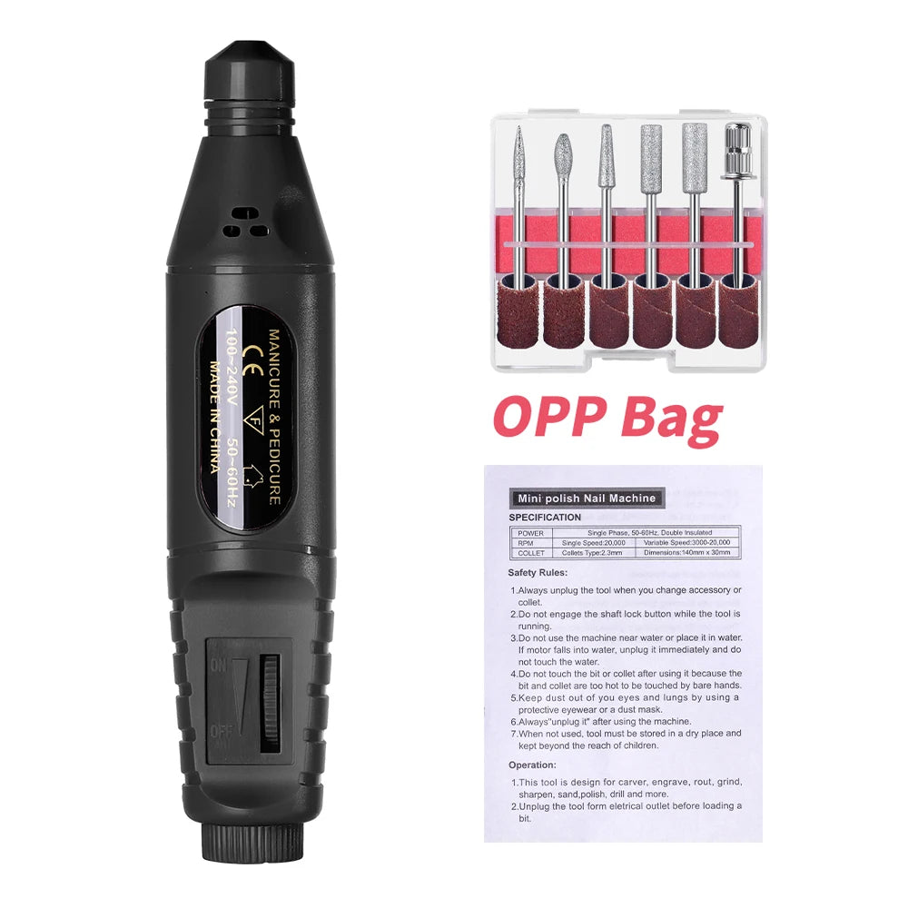 20,000 RPM Electric Nail Drill Kit