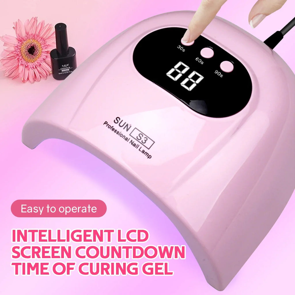Secador de uñas de Gel con 3 Ajustes de temporizador, lámpara de manicura profesional UV, 24 LED, 88W