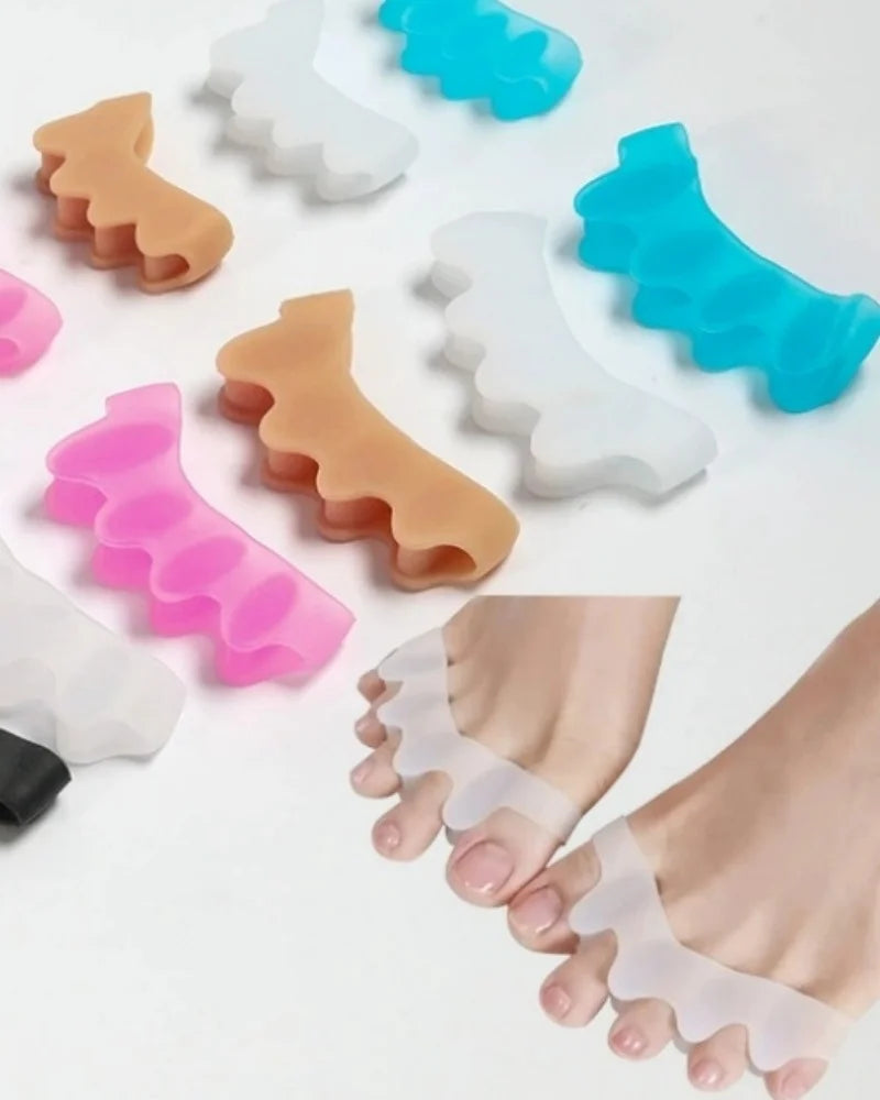 1/3/5pair Silicone Toe Separators Corrector reusable Foot and Bunion Pain Pain to Improve Functional Mobility