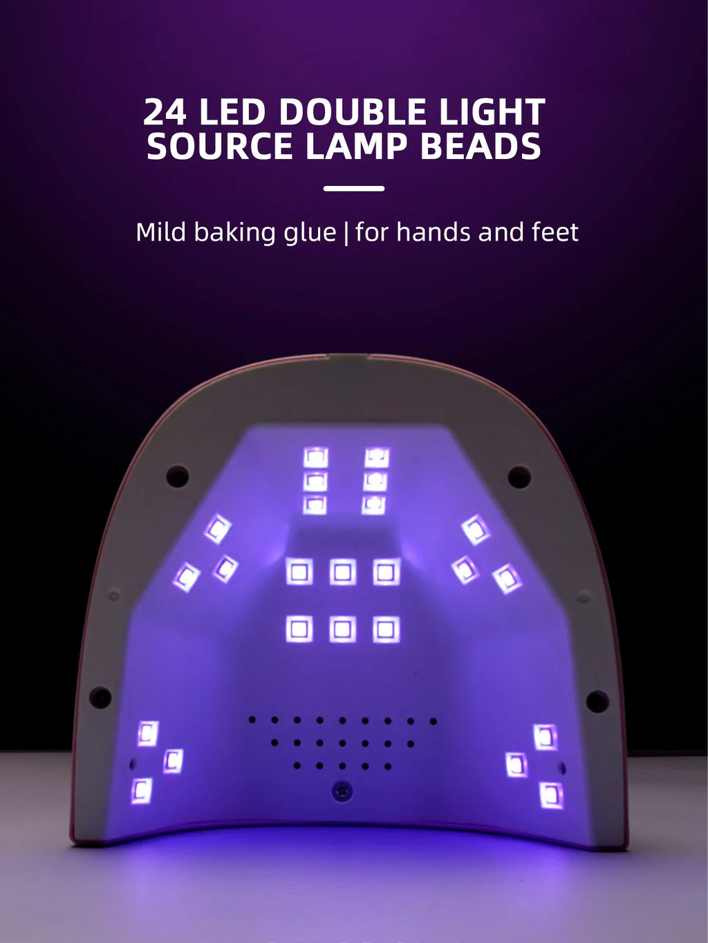 Secador de uñas de Gel con 3 Ajustes de temporizador, lámpara de manicura profesional UV, 24 LED, 88W