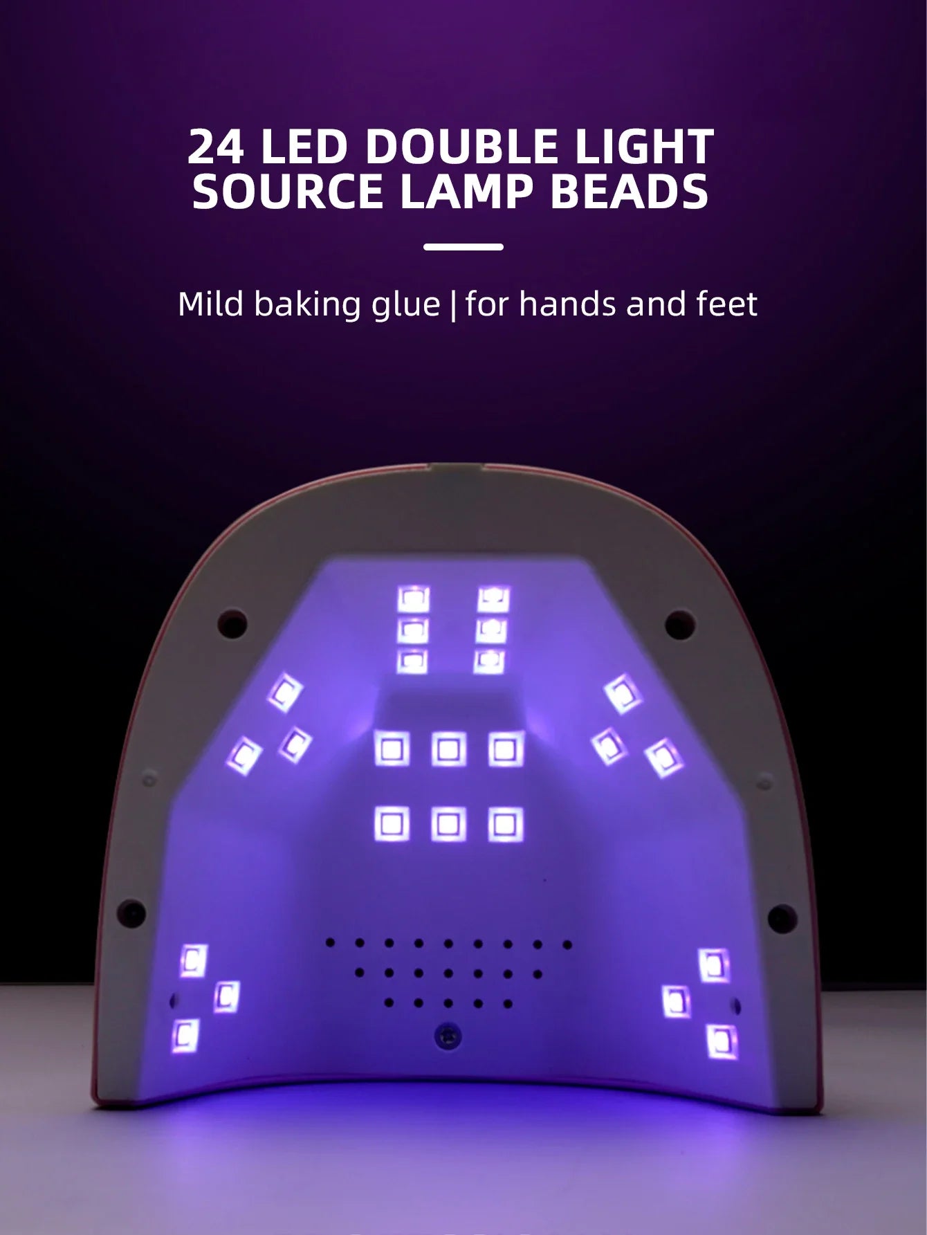 Secador de uñas de Gel con 3 Ajustes de temporizador, lámpara de manicura profesional UV, 24 LED, 88W