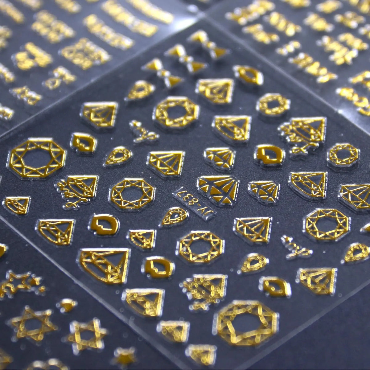 30-Sheet Gold Nail Art Sticker Set