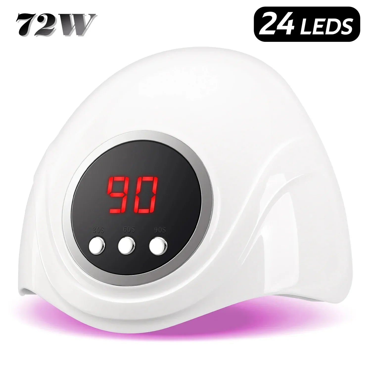 Secador de uñas de Gel con 3 Ajustes de temporizador, lámpara de manicura profesional UV, 24 LED, 88W