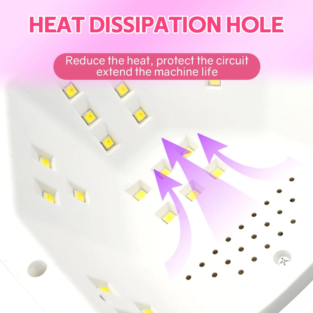 Secador de uñas de Gel con 3 Ajustes de temporizador, lámpara de manicura profesional UV, 24 LED, 88W