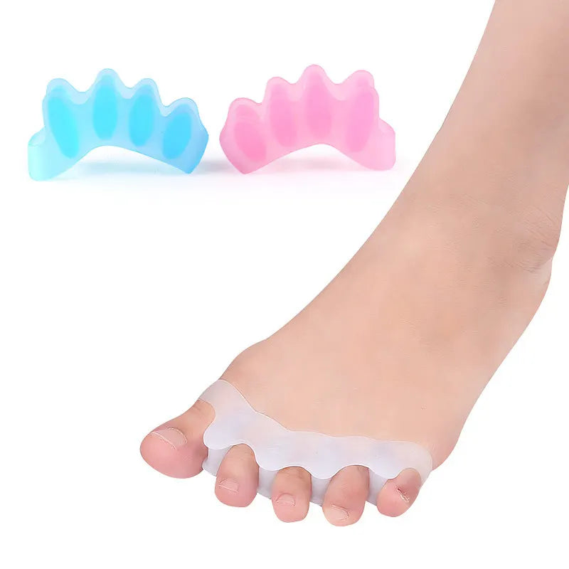 2Pcs=1Pair Black Orthopedic Product Silicone Separator Gel Toe Protector Bunion Corrector Foot Finger Straightener Pedicure Tool