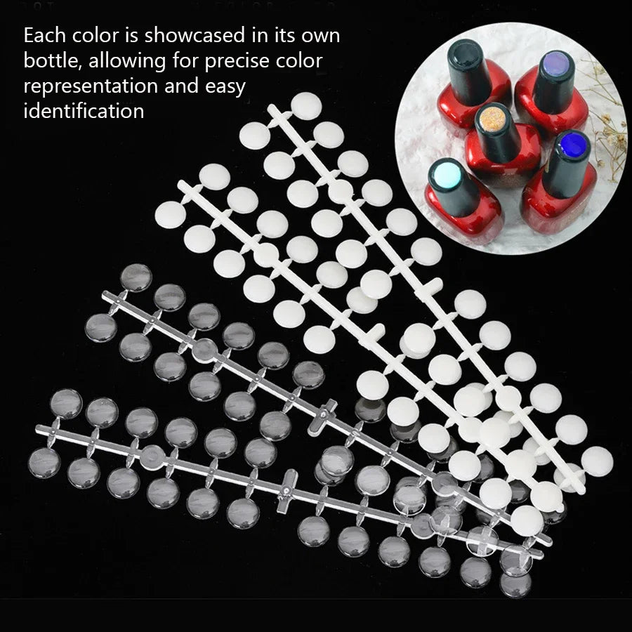 20-Piece Nail Color Display Chart