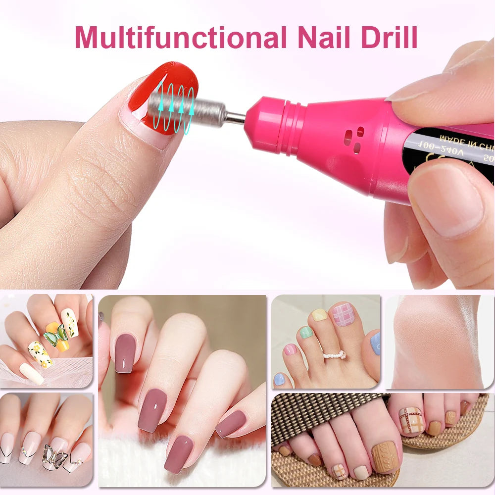 Professional Electric Nail Drills Kit Remove Polisher Manicure Portable Nail File Nail Drill Equipment Pen Tools Machine