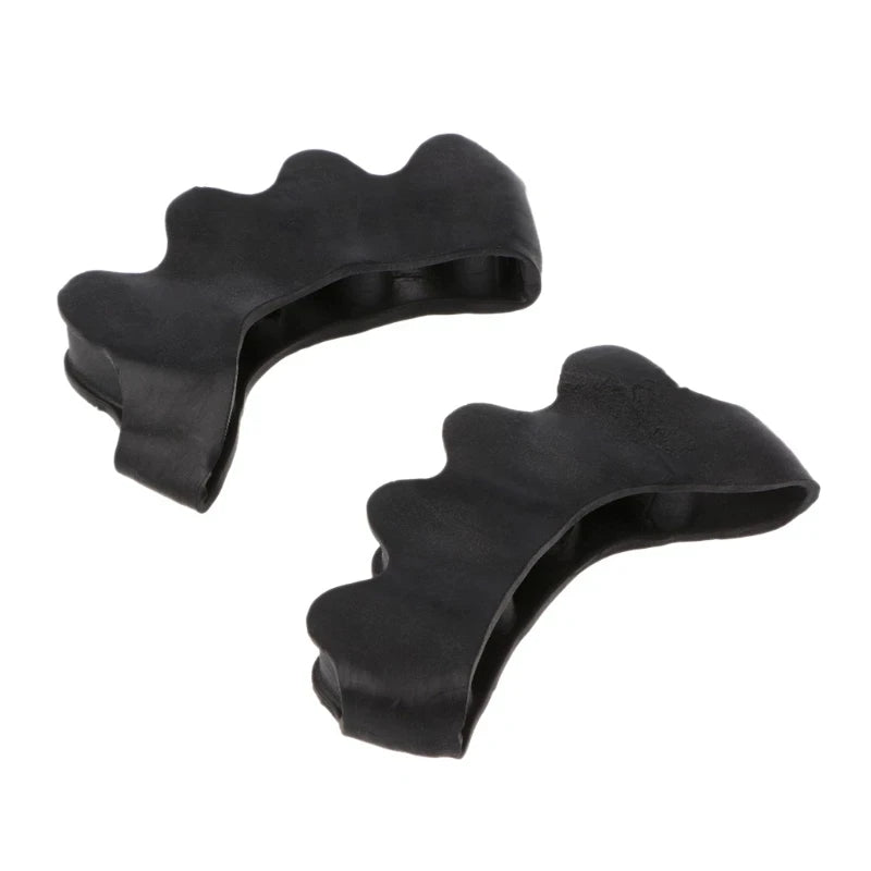 2Pcs=1Pair Black Orthopedic Product Silicone Separator Gel Toe Protector Bunion Corrector Foot Finger Straightener Pedicure Tool
