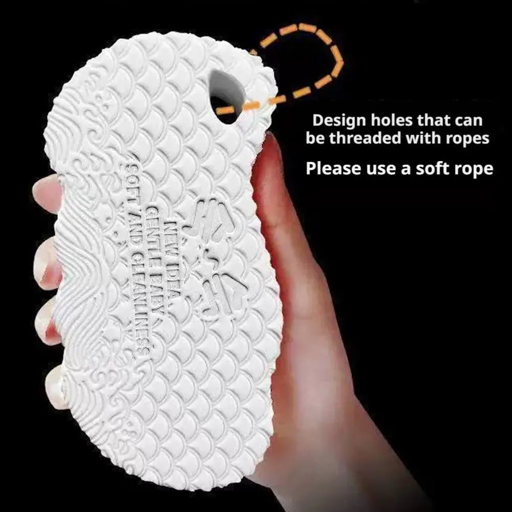 Painless Bath Sponge Brush Exfoliating Scrubber Magic Rub Mud Sponge For Adults Baby Kids Household Shower Scrub Cloth Bathing