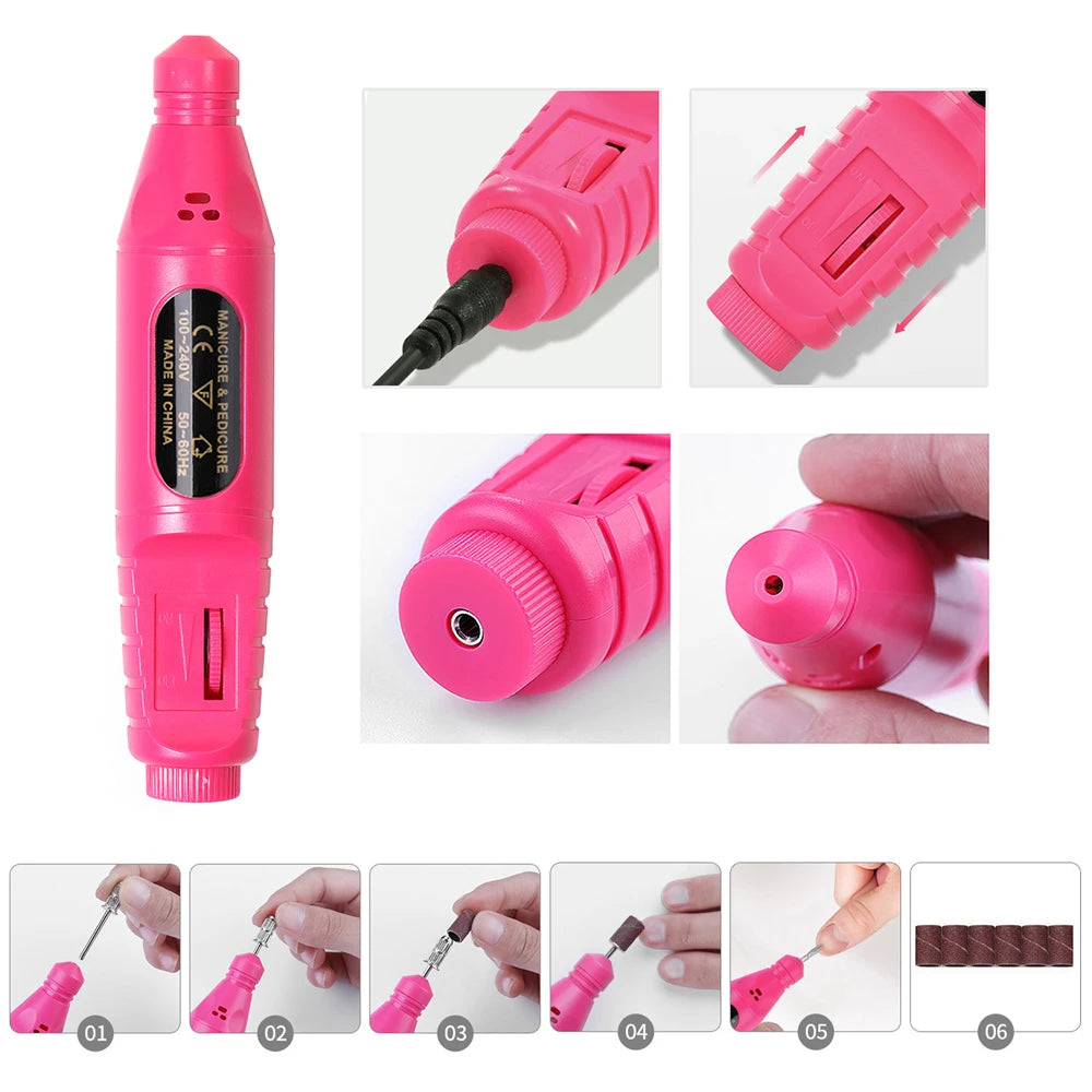 Professional Electric Nail Drills Kit Remove Polisher Manicure Portable Nail File Nail Drill Equipment Pen Tools Machine