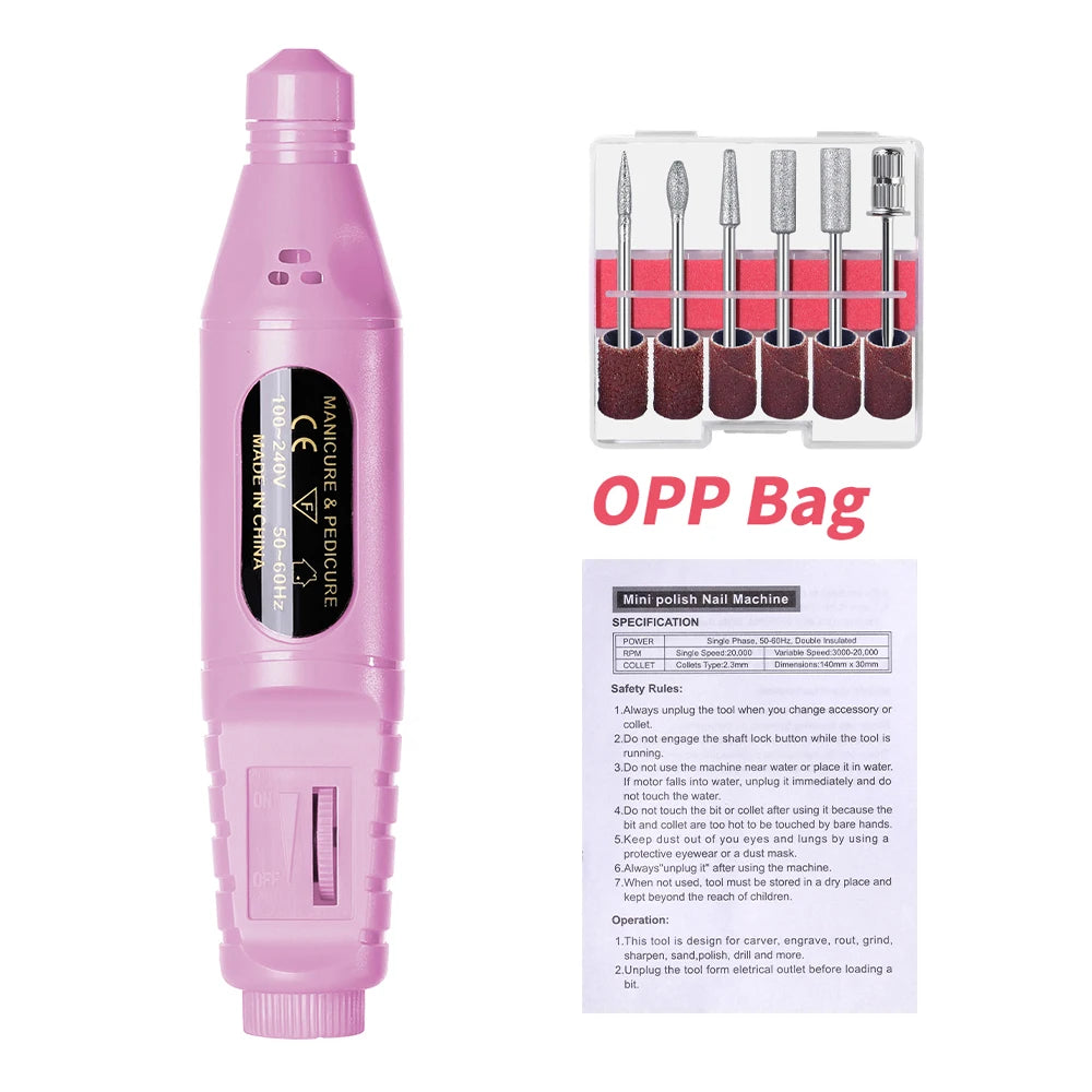 20,000 RPM Electric Nail Drill Kit